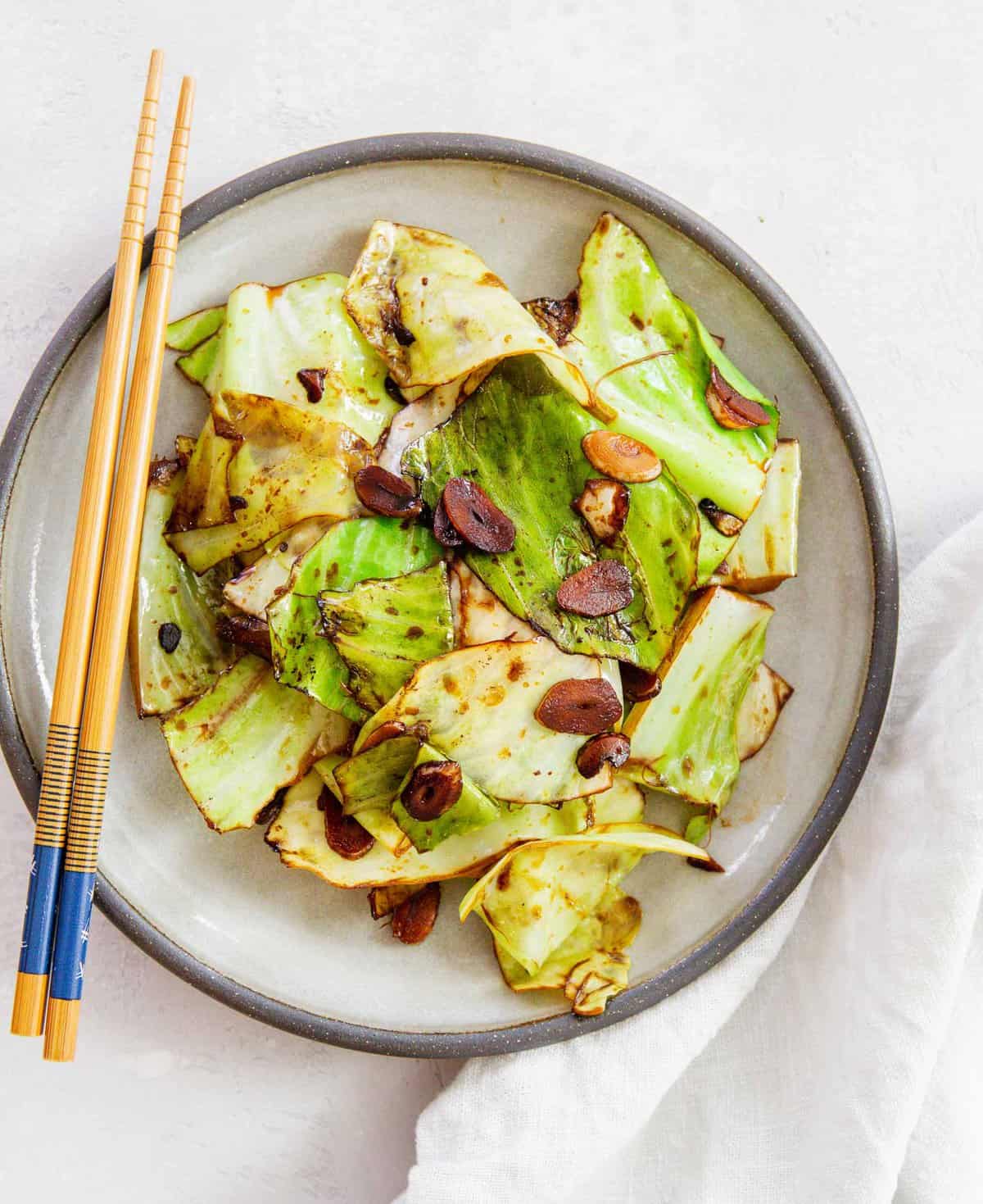 stir-fry-cabbage Aubergine with Garlic Sauce